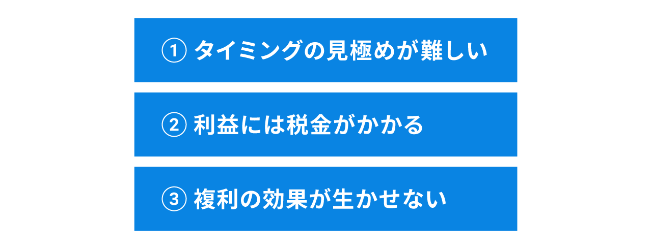 長期・積立・分散を行う上で、利益確定のデメリット